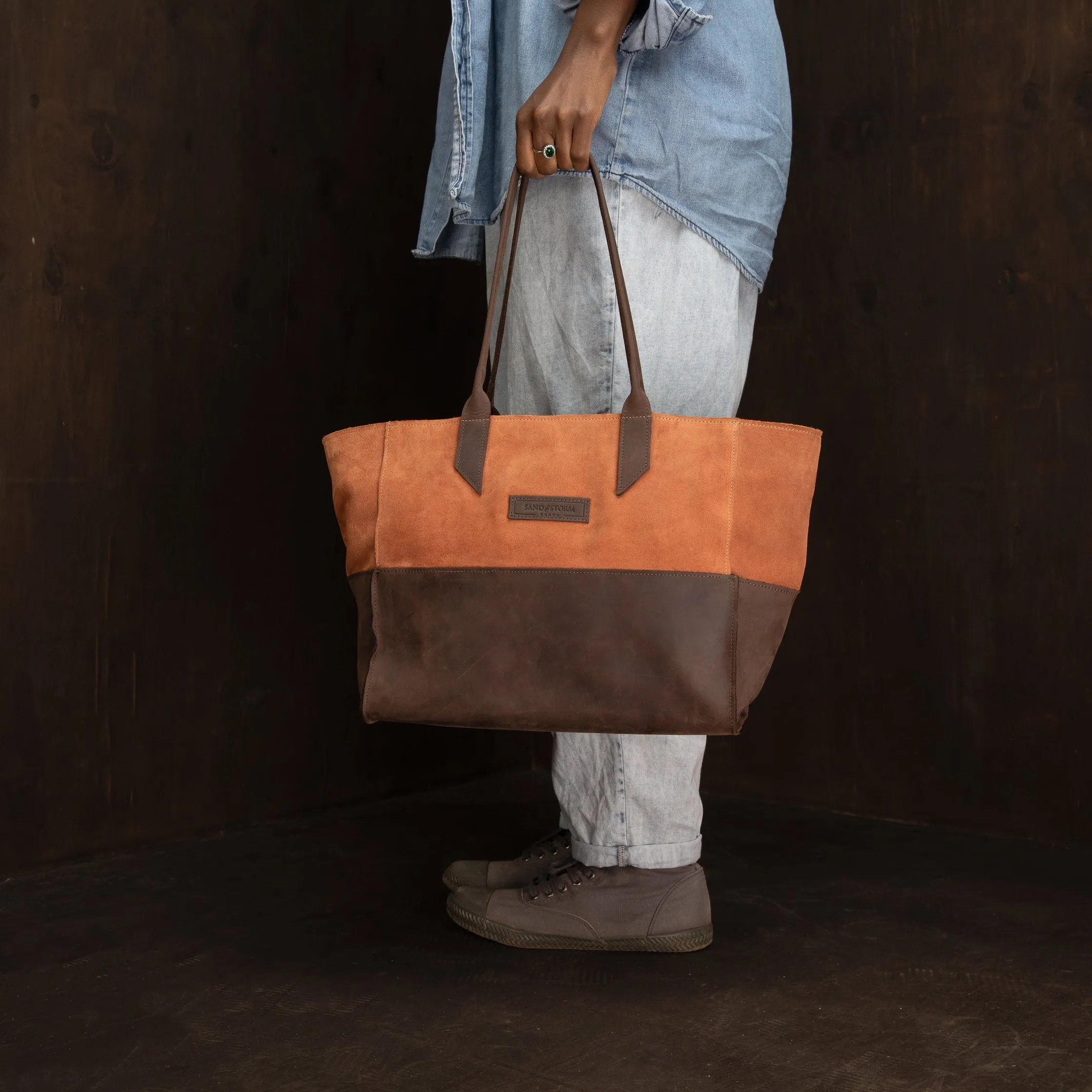 Suede Faith Tote