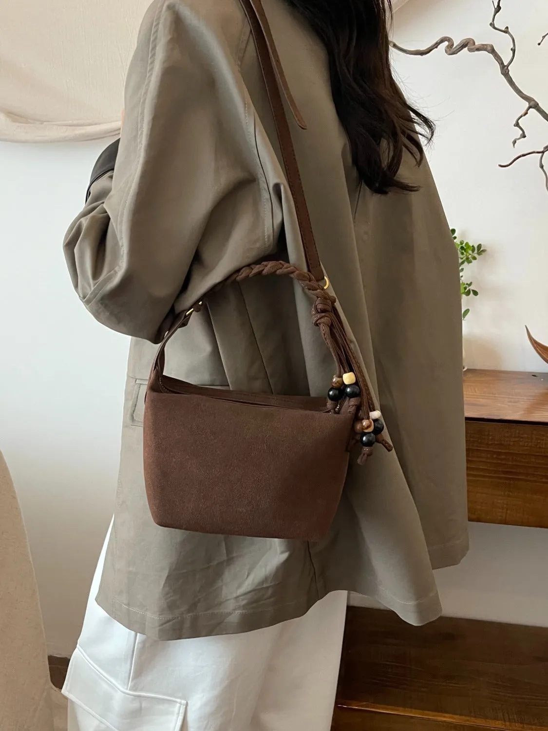 Suede Shoulder Bag