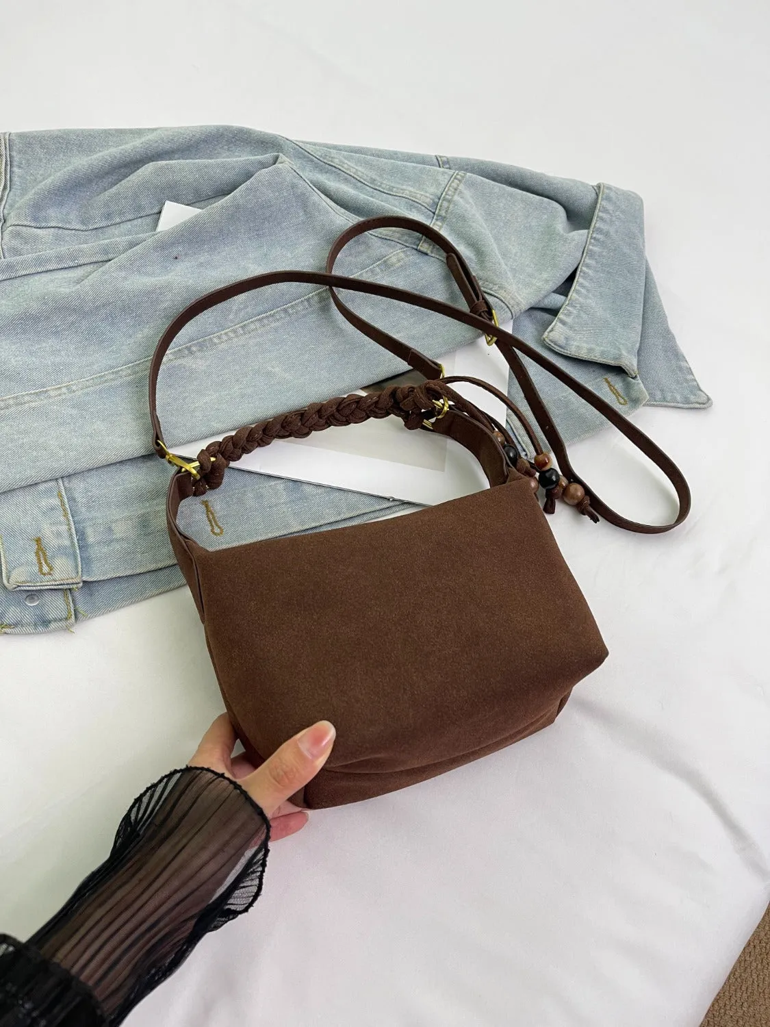 Suede Shoulder Bag