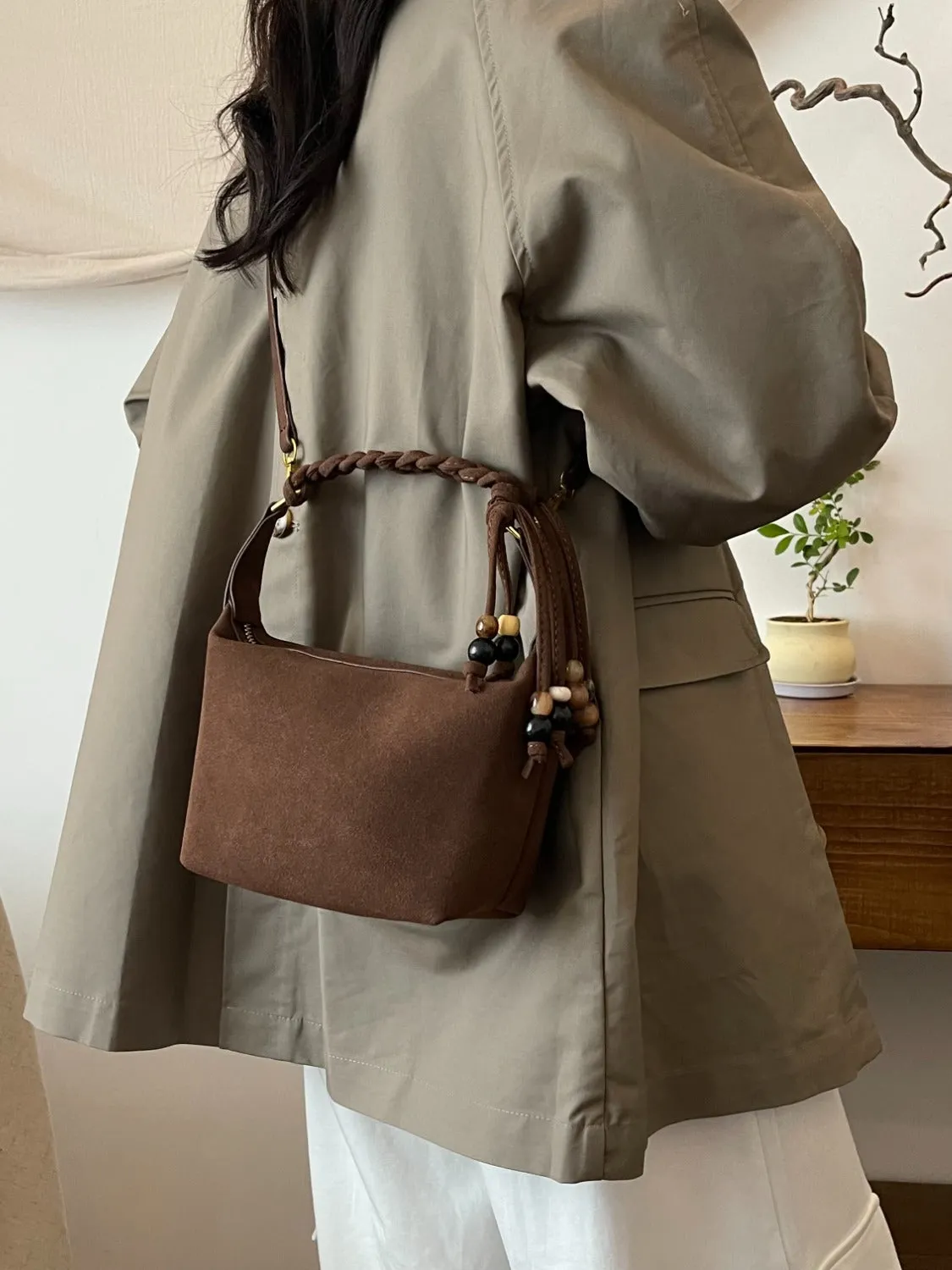 Suede Shoulder Bag
