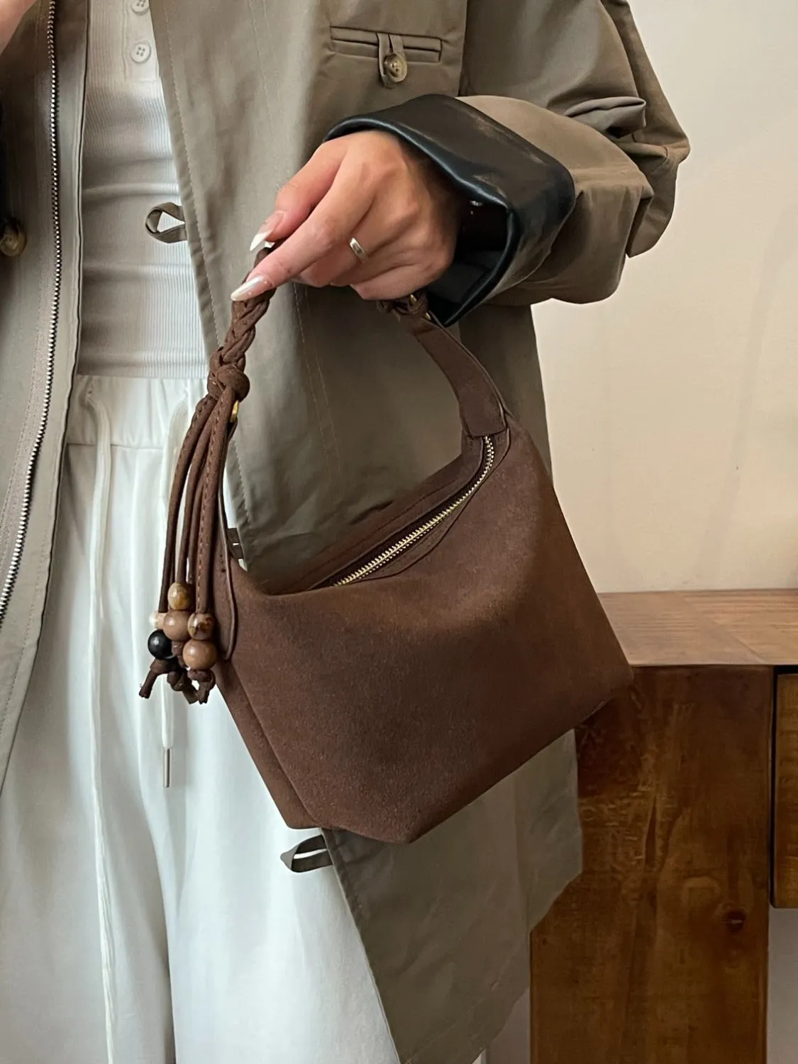Suede Shoulder Bag