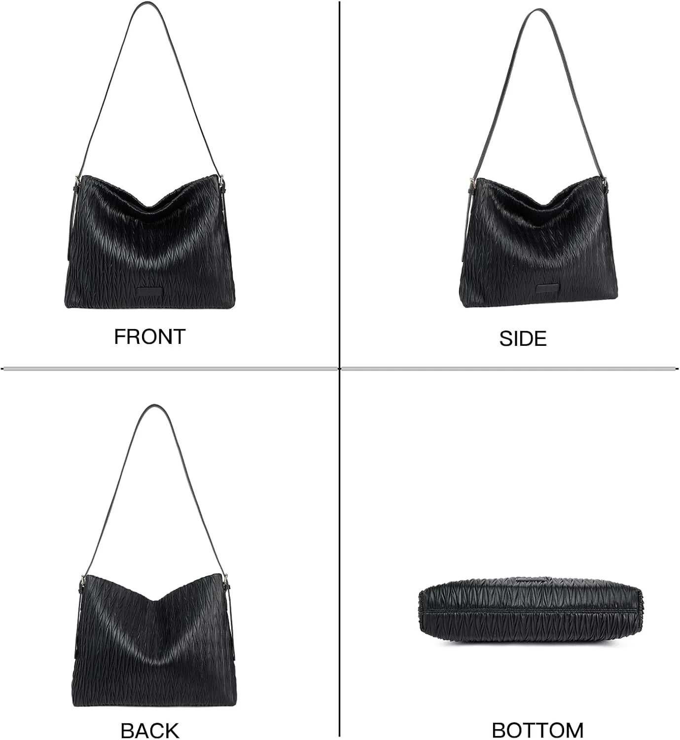 Telena Leather Tote Bag for Women Waterproof Woven Womens Tote Purse and Handbags for Work Travel Shopping
