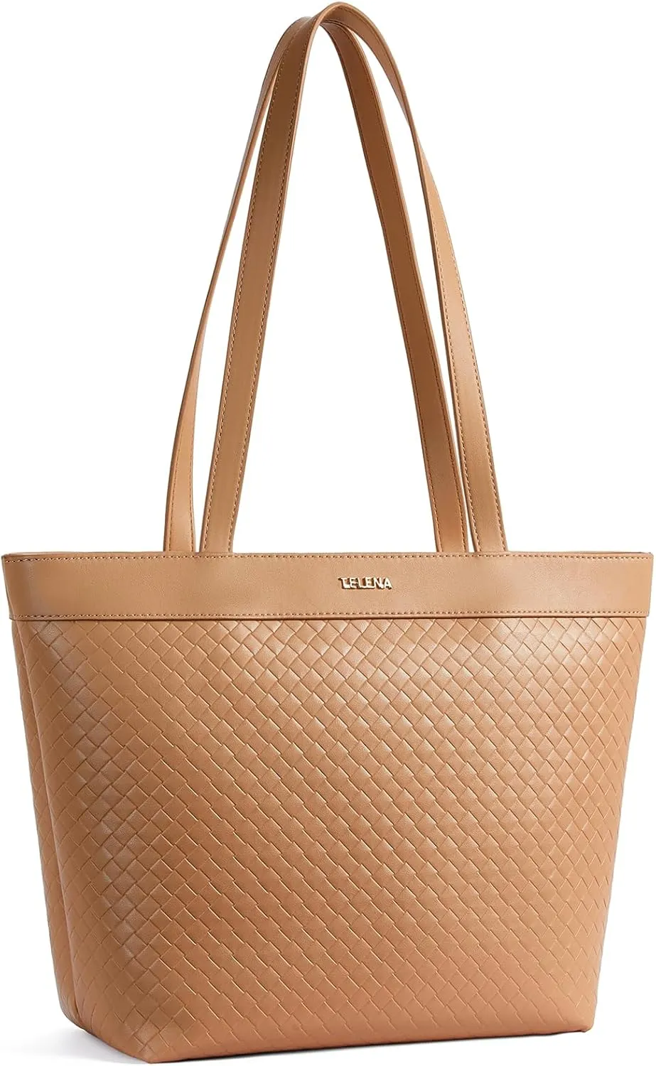 Telena Leather Tote Bag for Women Waterproof Woven Womens Tote Purse and Handbags for Work Travel Shopping