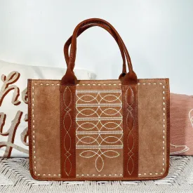 The Ginger Suede Leather Tote Bag