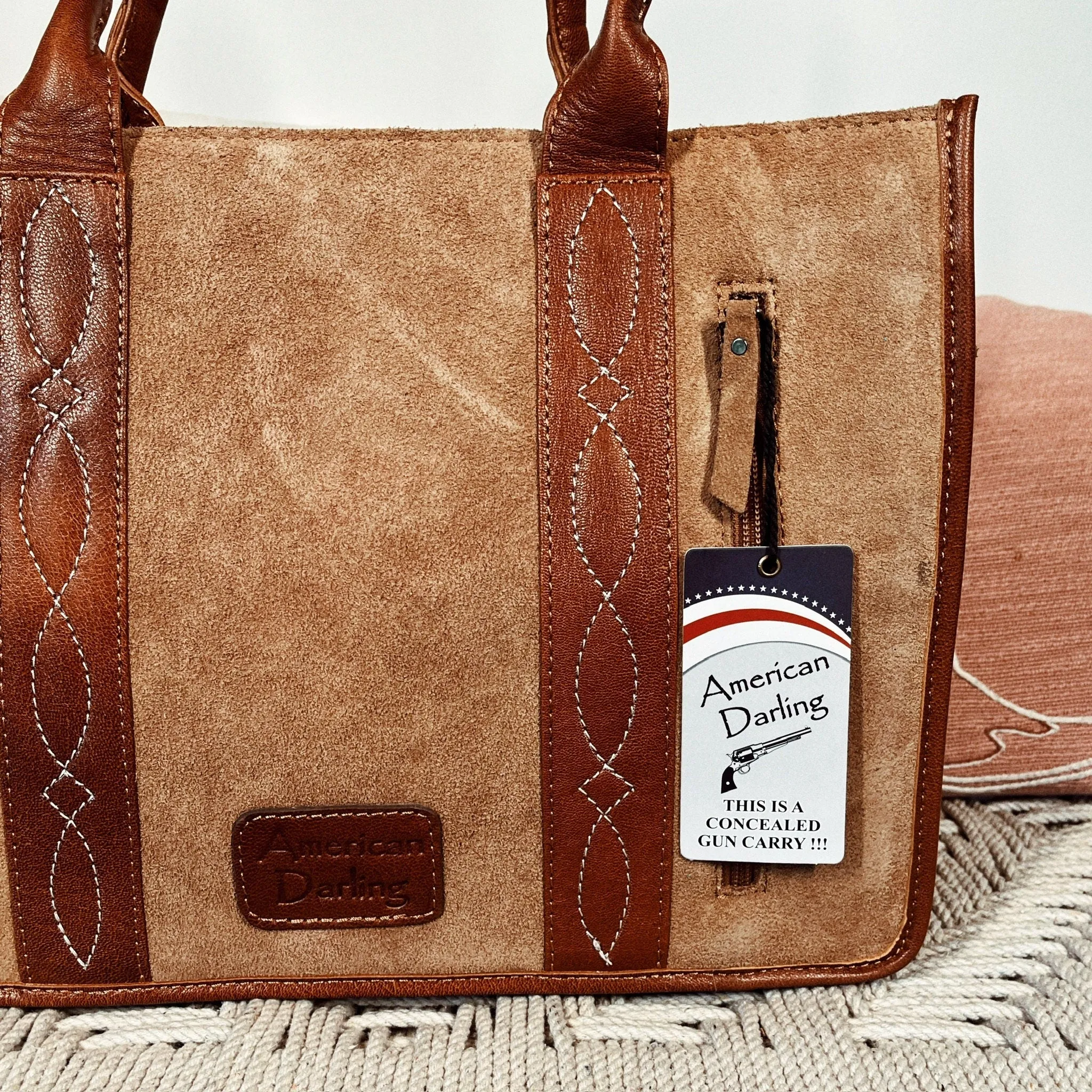 The Ginger Suede Leather Tote Bag