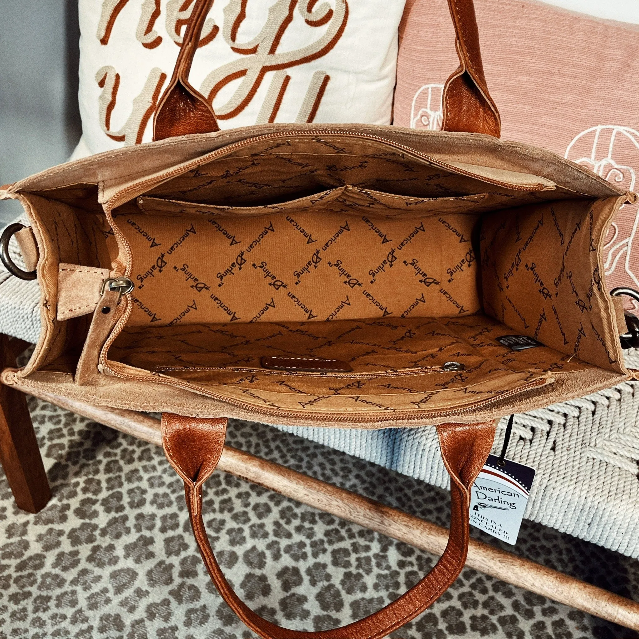 The Ginger Suede Leather Tote Bag