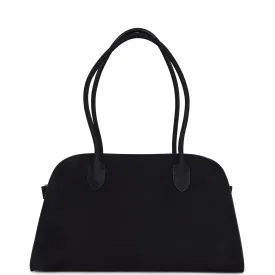 The Row Shoulder Margaux 12 Bag Black Nubuck Silver Hardware