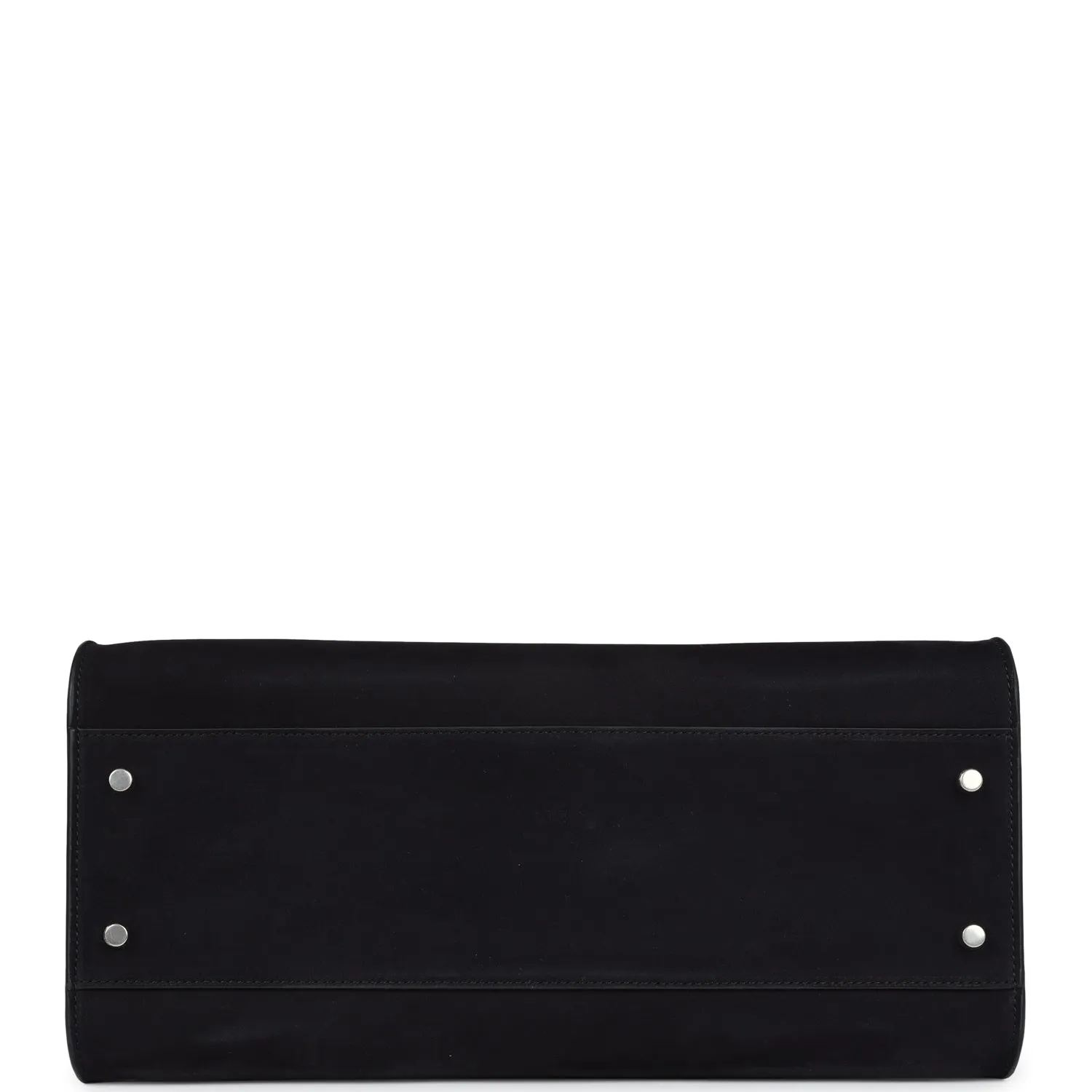 The Row Shoulder Margaux 12 Bag Black Nubuck Silver Hardware
