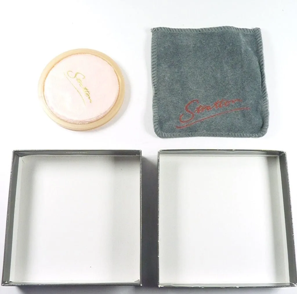 Unused Refillable Silver Plated Stratton Compact Mirror Vintage 1990s