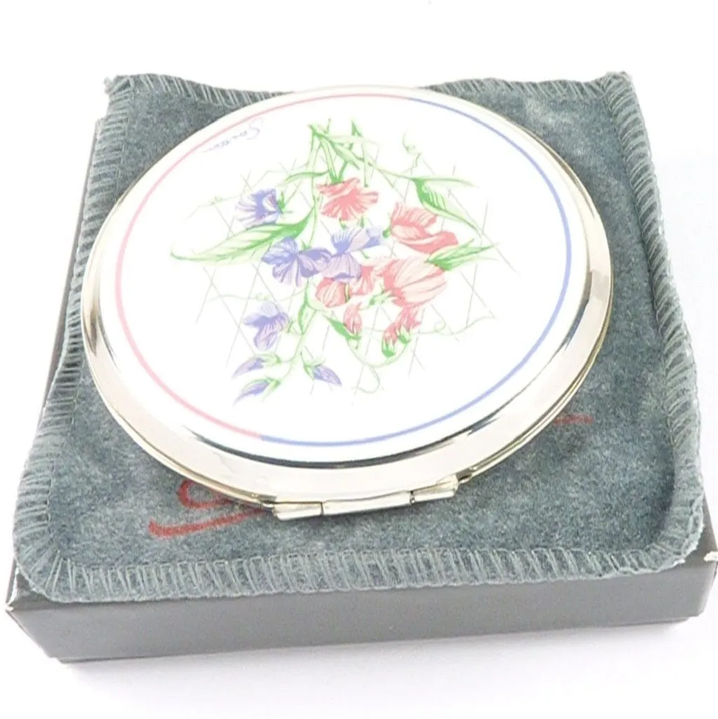 Unused Refillable Silver Plated Stratton Compact Mirror Vintage 1990s