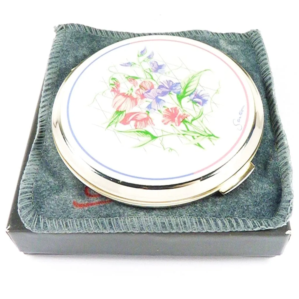Unused Refillable Silver Plated Stratton Compact Mirror Vintage 1990s