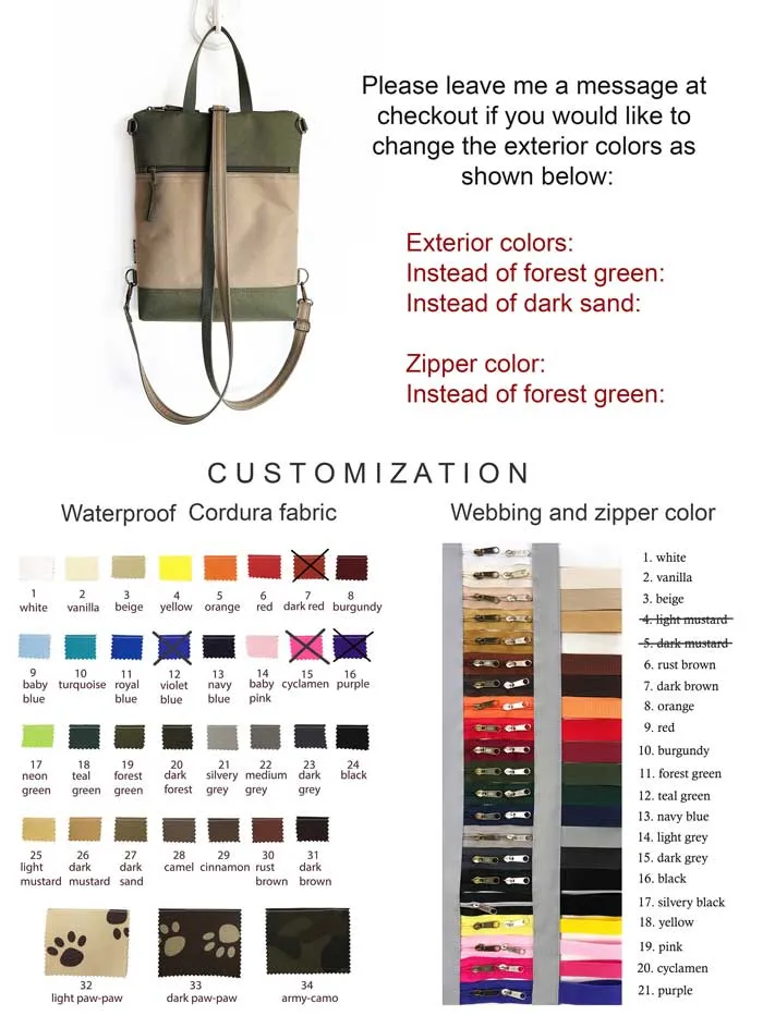 Vegan Waterproof Slim Backpack Cross Body Bag
