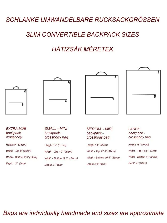 Vegan Waterproof Slim Backpack Cross Body Bag