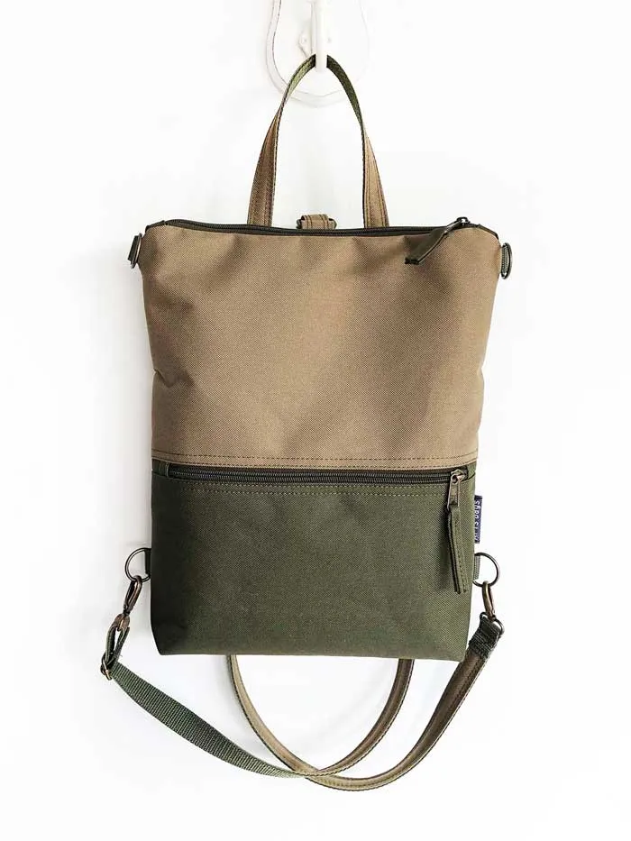 Vegan Waterproof Slim Backpack Cross Body Bag