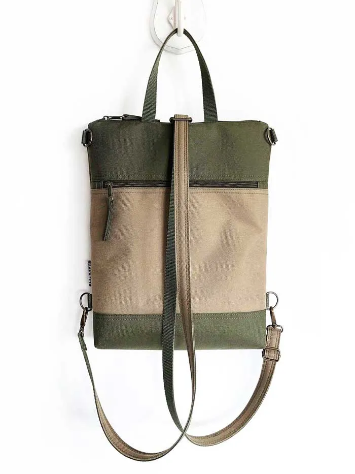 Vegan Waterproof Slim Backpack Cross Body Bag
