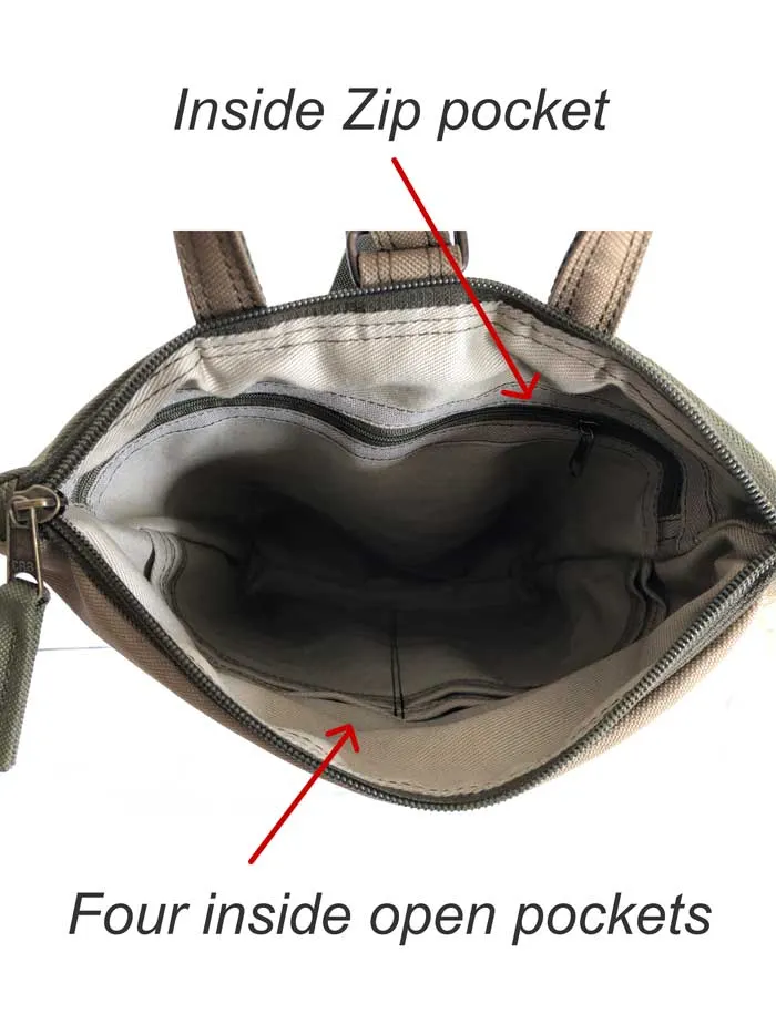Vegan Waterproof Slim Backpack Cross Body Bag
