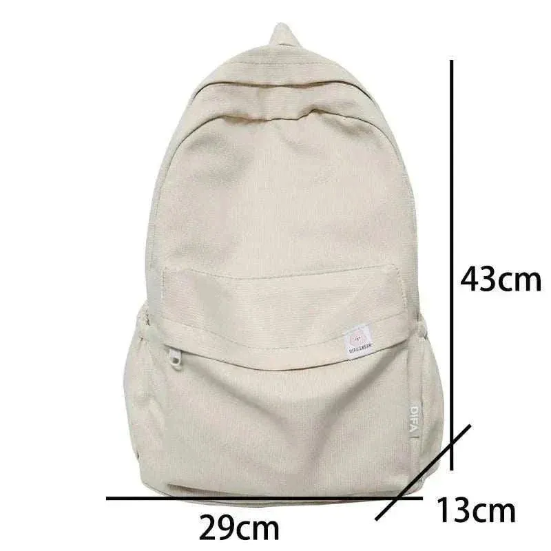 Waterproof Backpack | Solid Color Travel & School Bag - BBP009