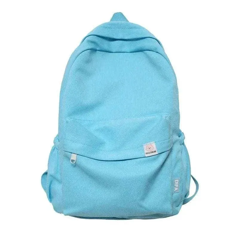 Waterproof Backpack | Solid Color Travel & School Bag - BBP009