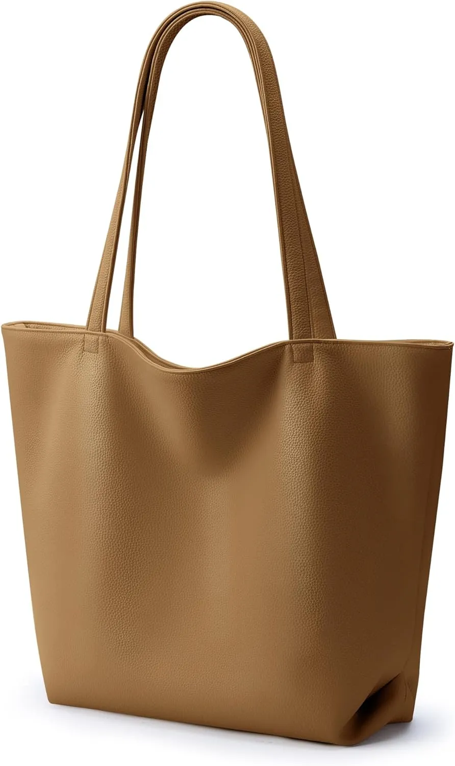 WLLWOO WLLWOO Soft PU Leather Tote Bag for Women Large Casual Hobo Handbags with Zipper Shoulder Work Bag Travel Purse