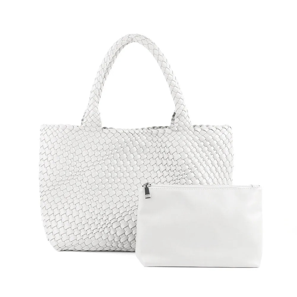 Woven Tote Bag for Women Beach Bag for Women Large Leather Woven Bag Large Summer Beach Travel Handbag and Purse Retro Handmade Shoulder Bag